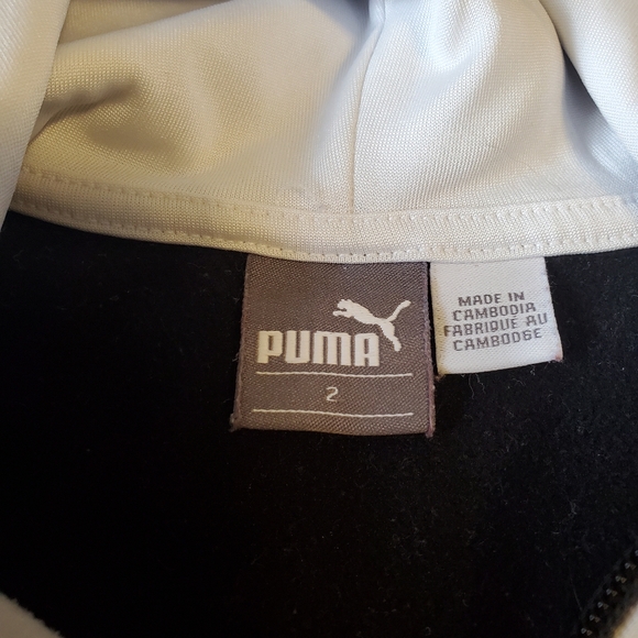 Puma 2 peice outfit toddler size t4 black pink white stretchy pants - Picture 7 of 8